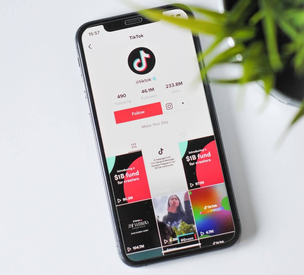 Account met veel tiktok vlogers