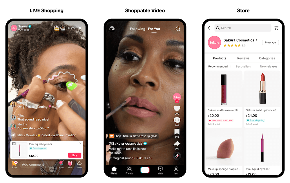 TikTok shop voorbeelden